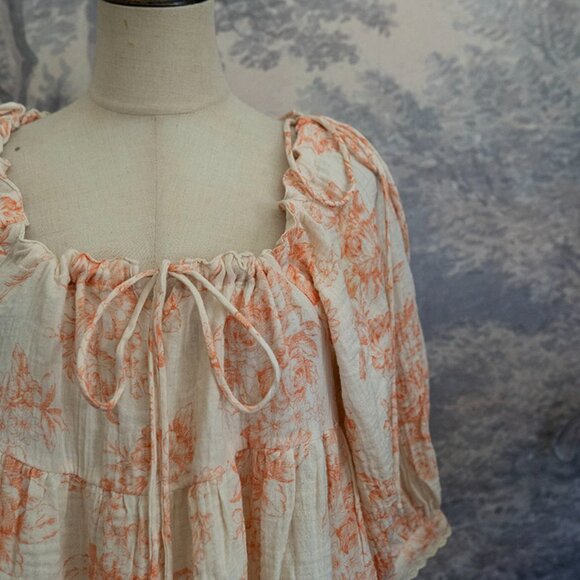 The Cottage Dress in Floral with Pockets New NWT Cotton Cottagecore - Picture 2 of 7